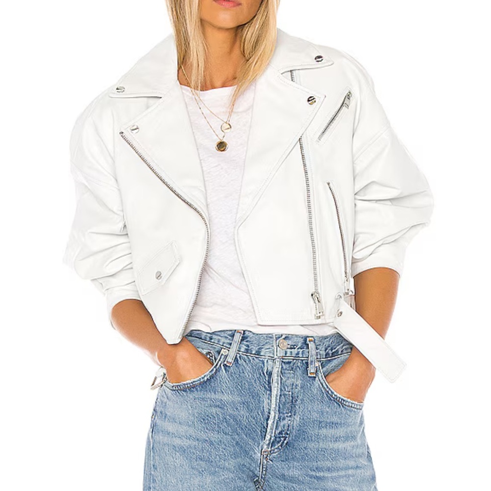 X Revolve Dylan Jacket in White LAMARQUE - size XS